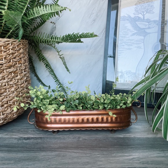 Vintage solid copper trough -Gregorian Copper